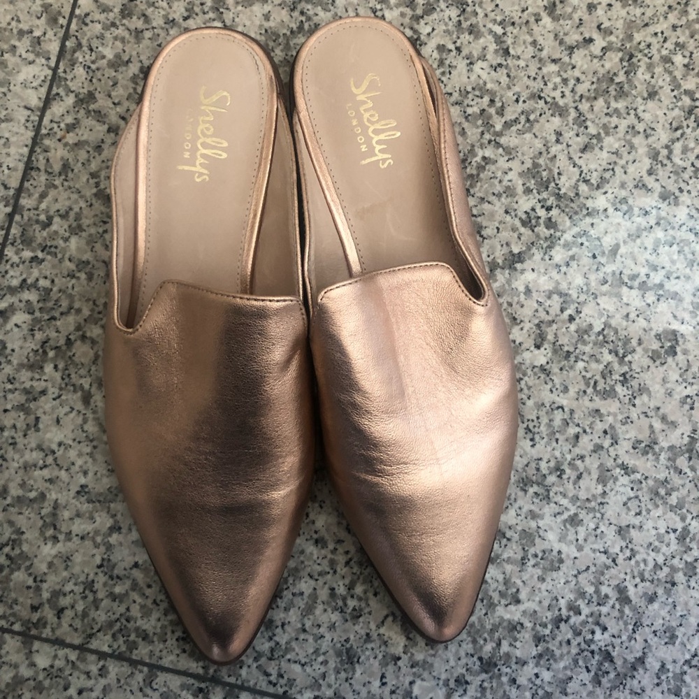 Shellys London Rose Gold Mules - Picture 2 of 4
